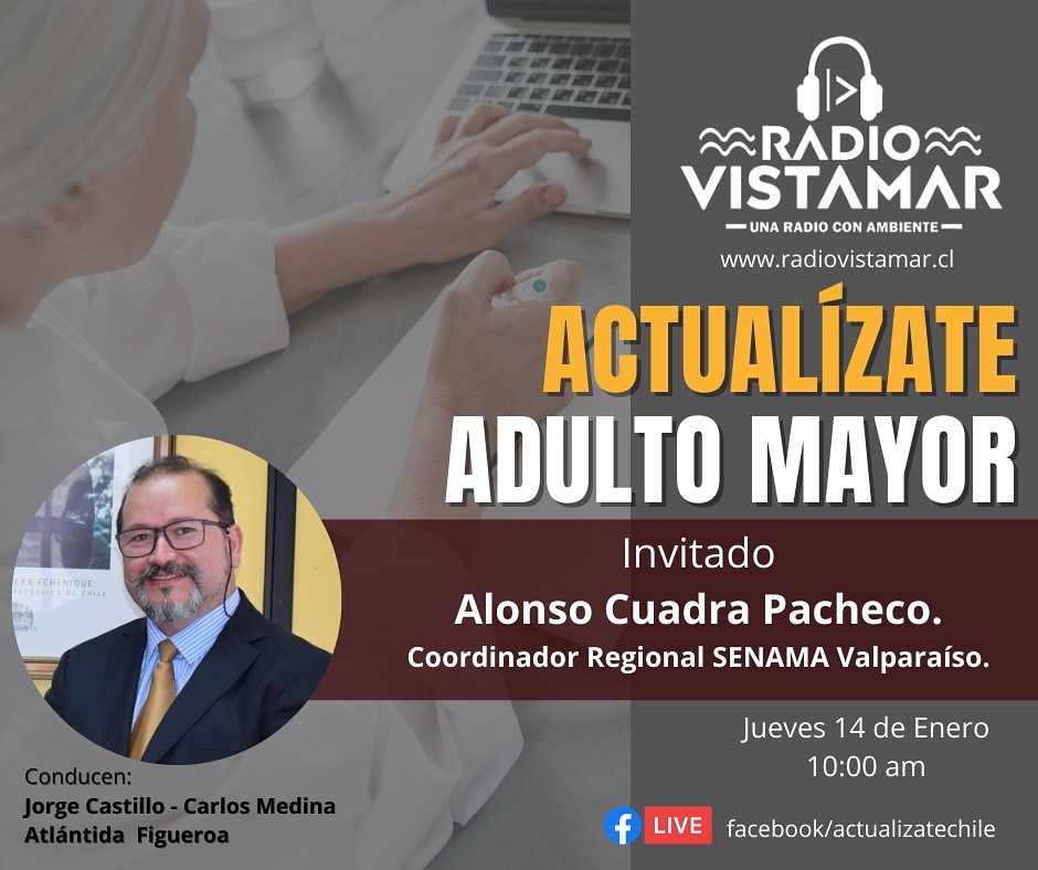 ACTUALÍZATE ADULTO MAYOR 💻
Todos los jueves a las 10:00 hrs. ⏰
Con la conducción de los amigos de Actualizate Chile  🎙️

No te lo pierdas a través de radiovistamar.cl 📻

#RVM #Valparaiso #Viñadelmar #Placilla #Curauma #Reñaca #Quilpué #Villaalemana #Belloto #Concon