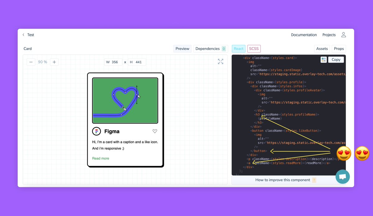 📣 Release Alert ! 
<a href="/figmadesign/">figmadesign</a> and <a href="/sketch/">Sketch</a>  users can now generate React/Vue/Html components with clean Html semantic, including <h1>, <h2>, <h3>, <a>, <button>, <input> and <textarea> 😍

Design-to-clean-code becomes a reality !  

Full release here 👉overlay-tech.com/releases