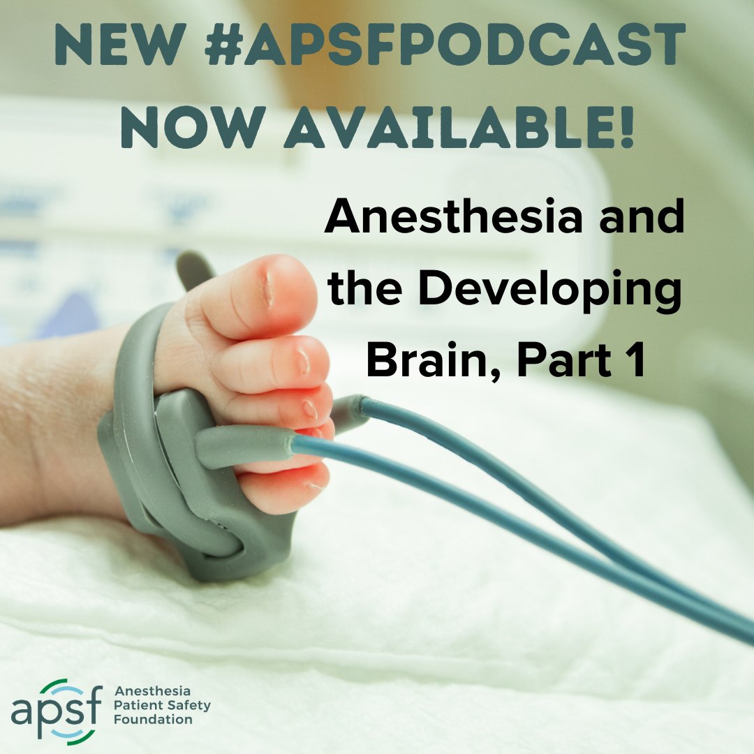 In our new #APSFPodcast, host <a href="/ABechtelMD/">Allison J Bechtel, MD</a> discusses the effects of general anesthesia on the pediatric patient with Luke Janik, MD, a pediatric anesthesiologist at Northshore University Health System.
 <a href="/lsjanik/">Luke Janik, MD</a>  

apsf.org/podcast/27-ane… ~ #PedsAnes #pediatrics #surgery