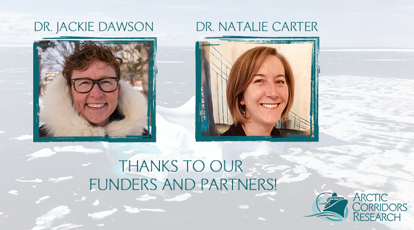 jackie_dawson's tweet photo. Honoured to receive the 2020  #SSHRC impact award for our Arctic Corridors &amp; Northern Voices project https://t.co/I1hbJf79D9, @natalieancarter and I thank our funders: ArcticNet, Clear Seas, DFO, Irving Shipbuilding, MEOPAR, NGMP, NRI, Oceans North, POLAR, Pew, SSHRC, WWF-Canada. https://t.co/mUJv9ybcX5