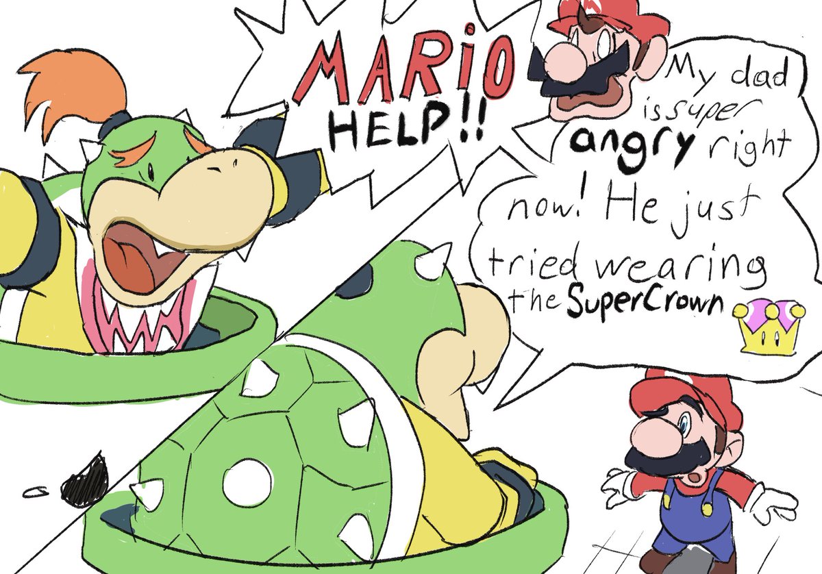 I'm not following the mario timeline super closely but im pretty sure this is where we're at right now #3DWorld #BowsersFury #Bowser #Nintendo #mario #bowsette #SuperMario3DWorld 