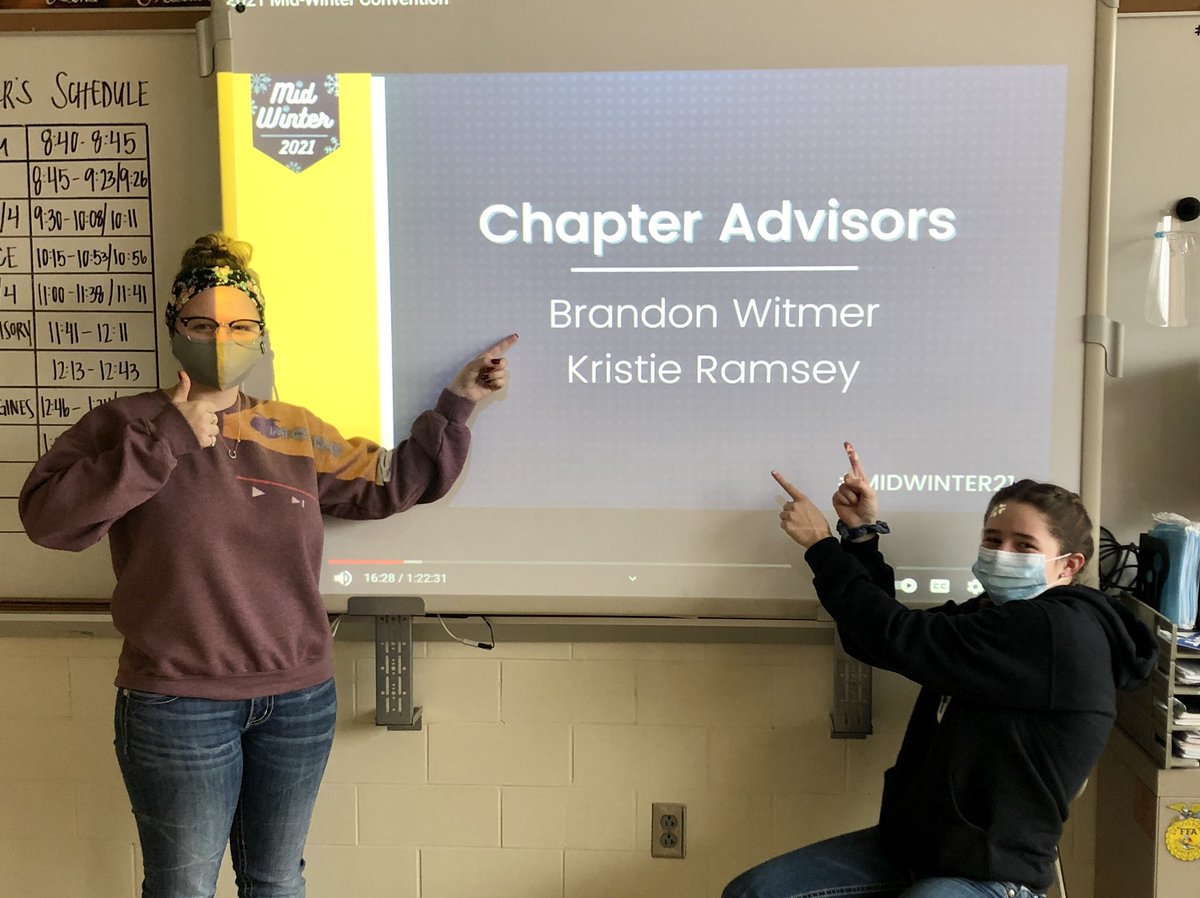 MissMetrick's tweet photo. Hey @BWitmer20, we miss you here at CASH but are so proud of the great things you are doing at Otto-Eldred! Congratulations on officially receiving your charter! #MIDWINTER21 #PAFFA https://t.co/fQzh9mzG6B