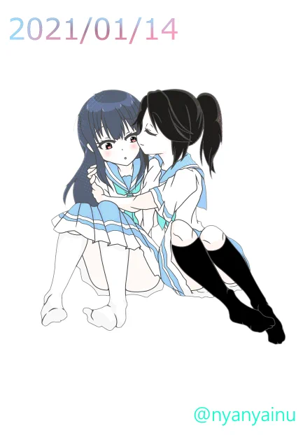 よめから誕生日プレゼントイラストいただきました～。 