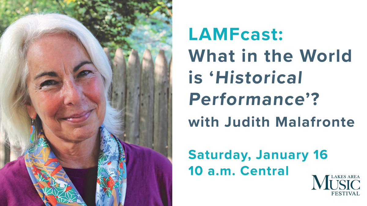 Our LAMFcast lecture on Historical Performance with <a href="/IUJSoM/">IU Jacobs School of Music</a>'s Judith Malafronte is this Saturday - we're excited to spend the morning with you! 

Register: forms.gle/gttZ43pj9UrEDq…