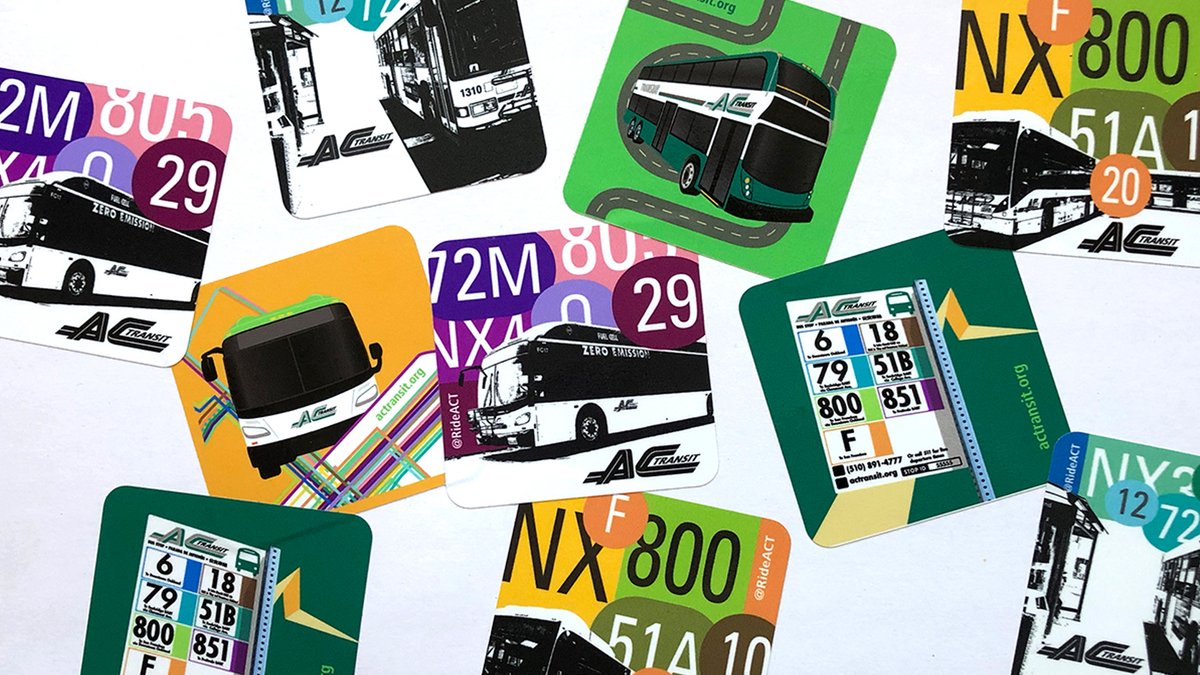 rideact's tweet photo. Help us celebrate #NationalStickerDay! Take a look at cool samples from 2020, and tell us what you’d like see on 2021 stickers.
#ACTransitStrong #BehindtheScenes #TransitFun https://t.co/MCYbsaiW7T