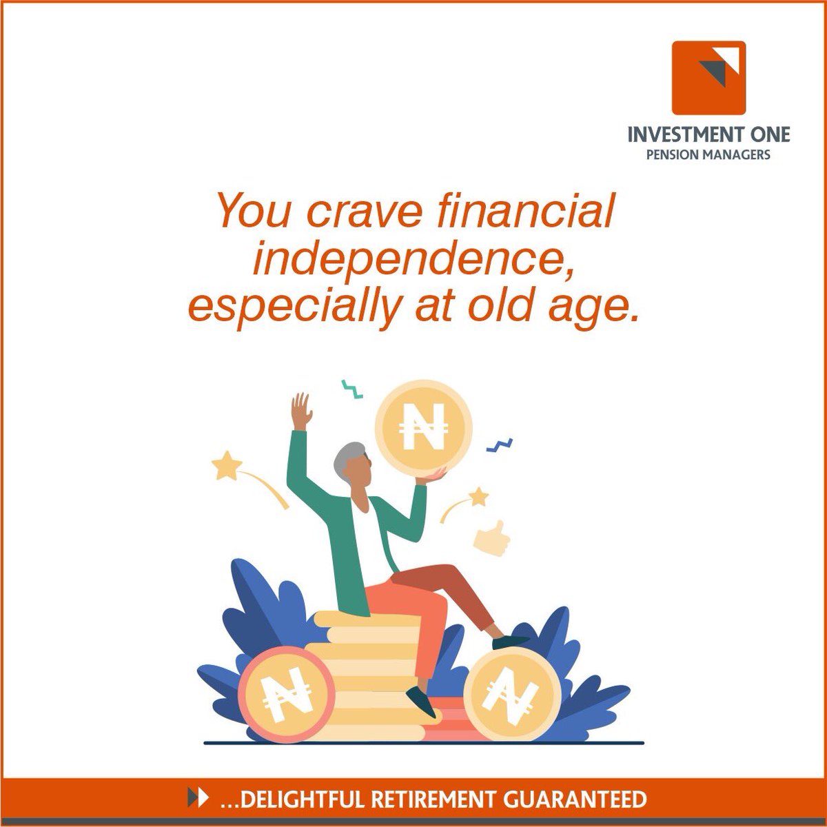 Investment1Pen's tweet photo. No time is better than now to open a Retirement Savings Account.

Stop the delay and send us a message to start your journey to a financially-secured life after retirement.

#Timeto60 #IOPensions #TheOnePeople https://t.co/0fMNErnxAp