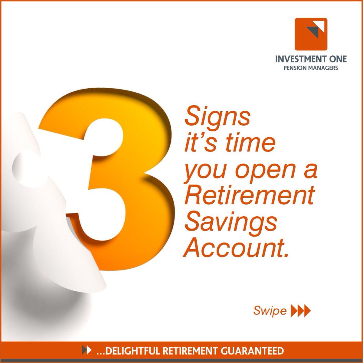 Investment1Pen's tweet photo. No time is better than now to open a Retirement Savings Account.

Stop the delay and send us a message to start your journey to a financially-secured life after retirement.

#Timeto60 #IOPensions #TheOnePeople https://t.co/0fMNErnxAp
