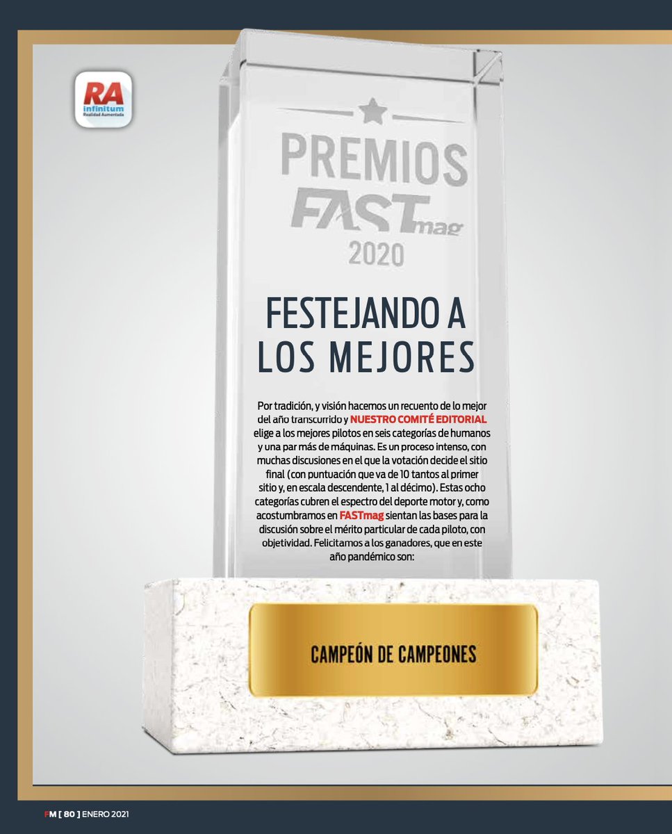 RAInfinitum's tweet photo. 𝐅𝐀𝐒𝐓𝐦𝐚𝐠 𝐏𝐫𝐞𝐦𝐢𝐨𝐬 "Descubre en la revista, a los ganadores 2020". 😉😱
👉 https://t.co/WGg6s0jq8t

✅ Descarga nuestra app @RAInfinitum en tu 📲
✅ Ábrela, apunta 🤳 a la imagen principal y vive la Realidad Aumentada. 

@Fastmagmx #AceleraTuPasión #RAInfinitum https://t.co/F57J62gC5g