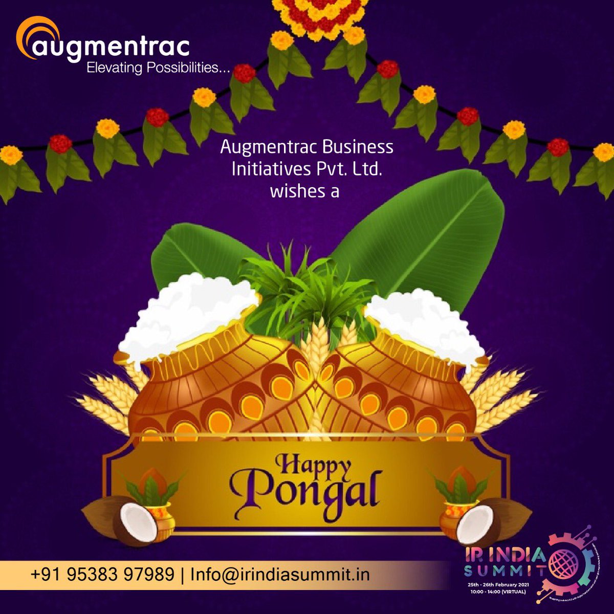 irindia2021's tweet photo. May this harvest festival diminish all your worries and fears from your life and fill your heart with calm and healthy thoughts. Happy Pongal. #Pongal2021 #Sankranti2021 #event #irindiasummit https://t.co/bdOyM2Jn9J