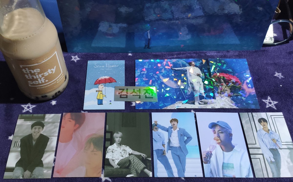 Thank you @kimsugarush for these. The photocards, cupsleeves mini-poster are all gorgeous. The milktea is delicious too, not to sweet. 🥰💜💜💜