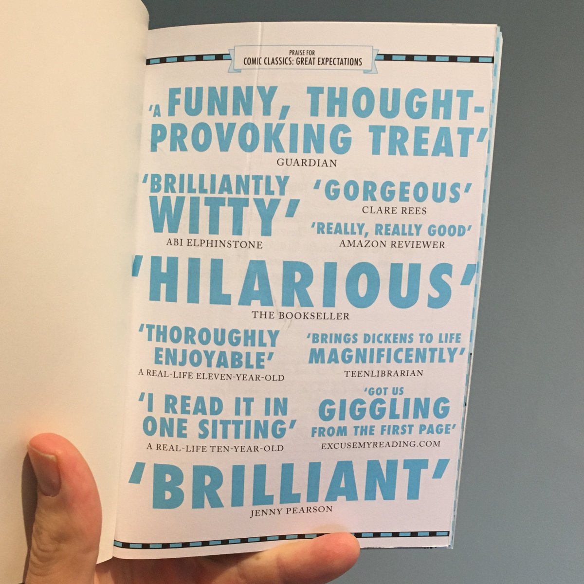 The front matter - you'd hurry past the frankly over-the-top praise page, then carefully note the names of everyone involved