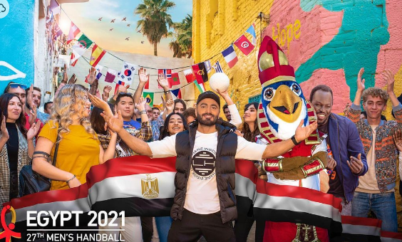 تامر حسني يشوق متابعيه لأغنية حفل افتتاح كاس العالم لليد اليوم