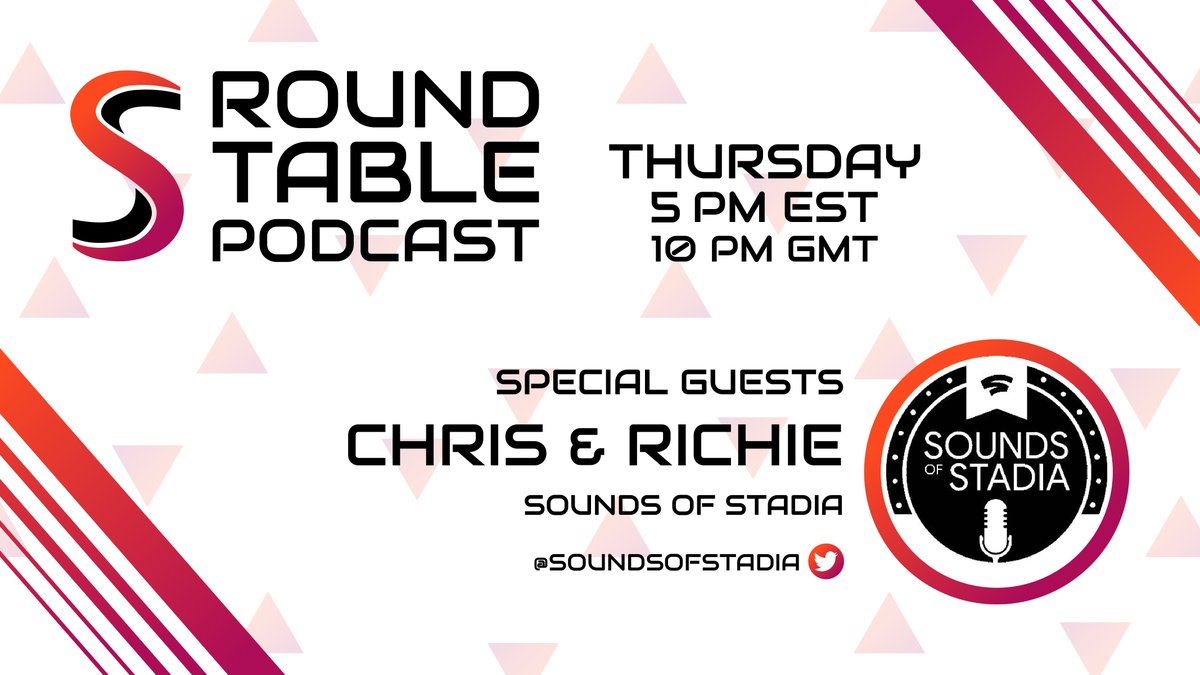 GamingSourceNet's tweet photo. Don't miss tomorrow's episode of the Stadia Source Round Table podcast as we welcome back Chris and Richie from @SoundsOfStadia to discuss the week's news! Subscribe now and get notified when we go live:
https://t.co/PI6HMYHIQ0
#Stadia #TeamStadia https://t.co/3YxHBtdcbj
