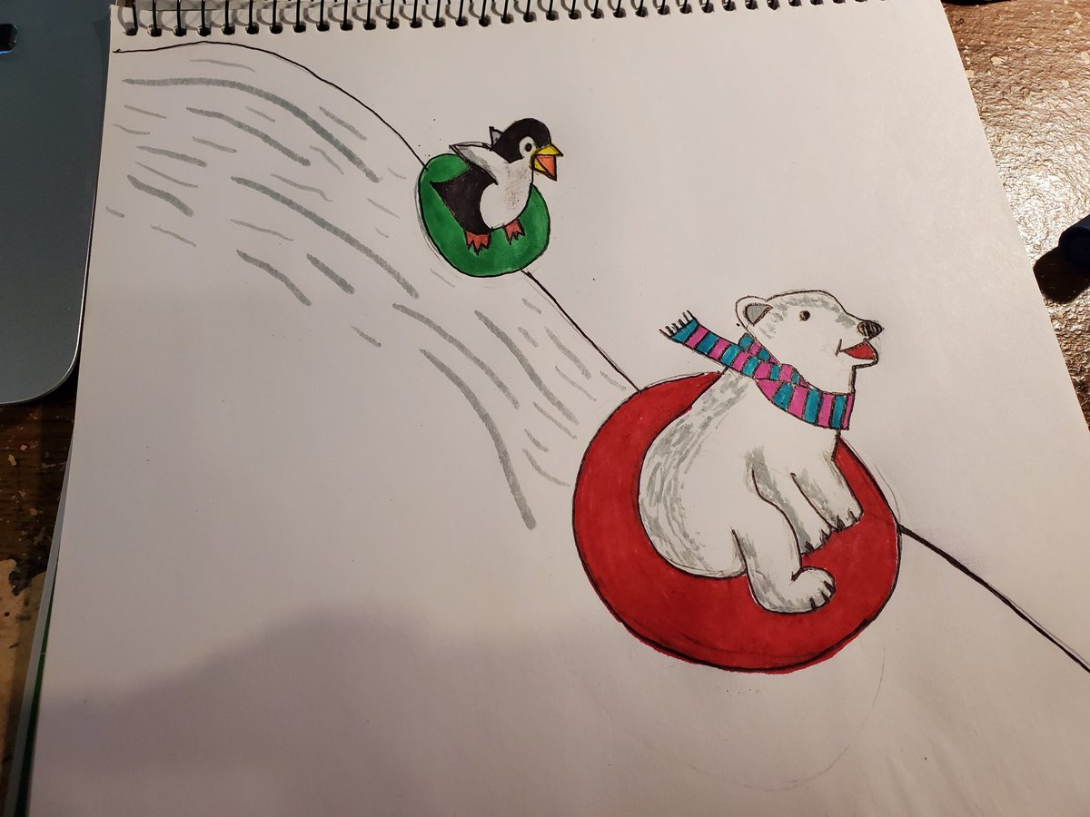 Cre8tiveNolan's tweet photo. Today's winter drawing lesson #D59learns https://t.co/zfIMpZiMbn