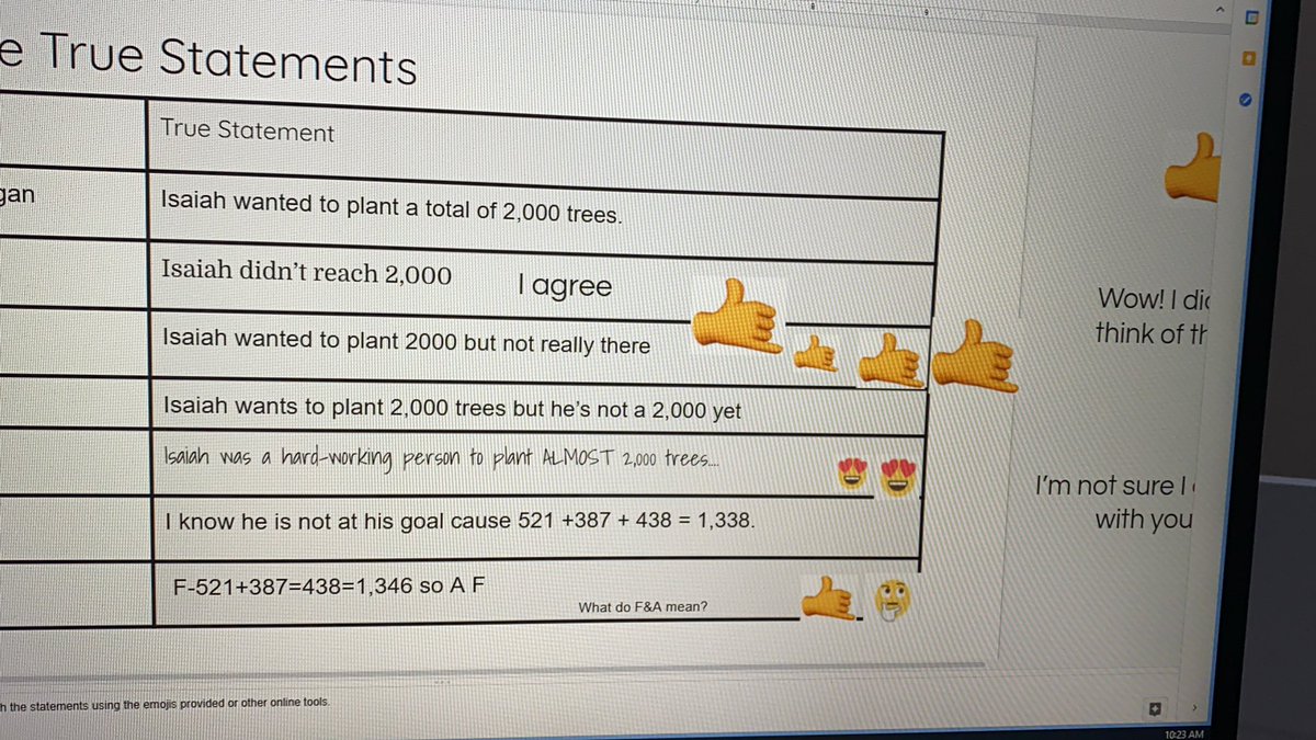 Sarah__Grogan's tweet photo. What a fun morning in math seeing @Clearview_ES students engage in the #HeSaidSheSaid sense-making routine for multi-step problems. #MakeItMakeSense https://t.co/CL6QmimRLQ