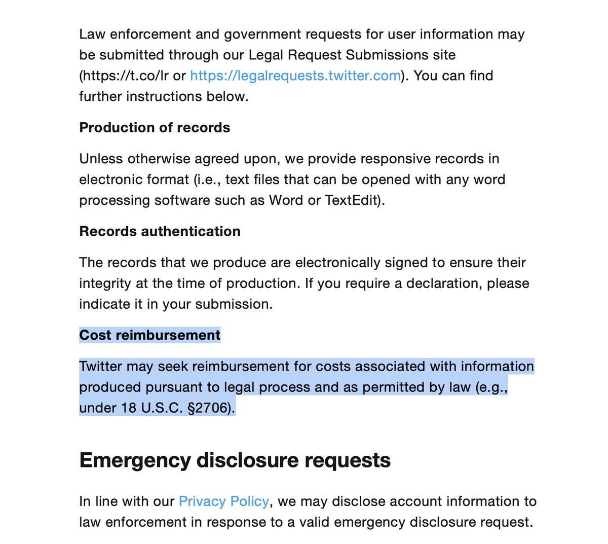 . Minister is  @cj_dinenage - speaking earnestly to law commission reports, may need to refer to this piece of Twitter policy:  https://help.twitter.com/en/rules-and-policies/twitter-law-enforcement-support#13.5
