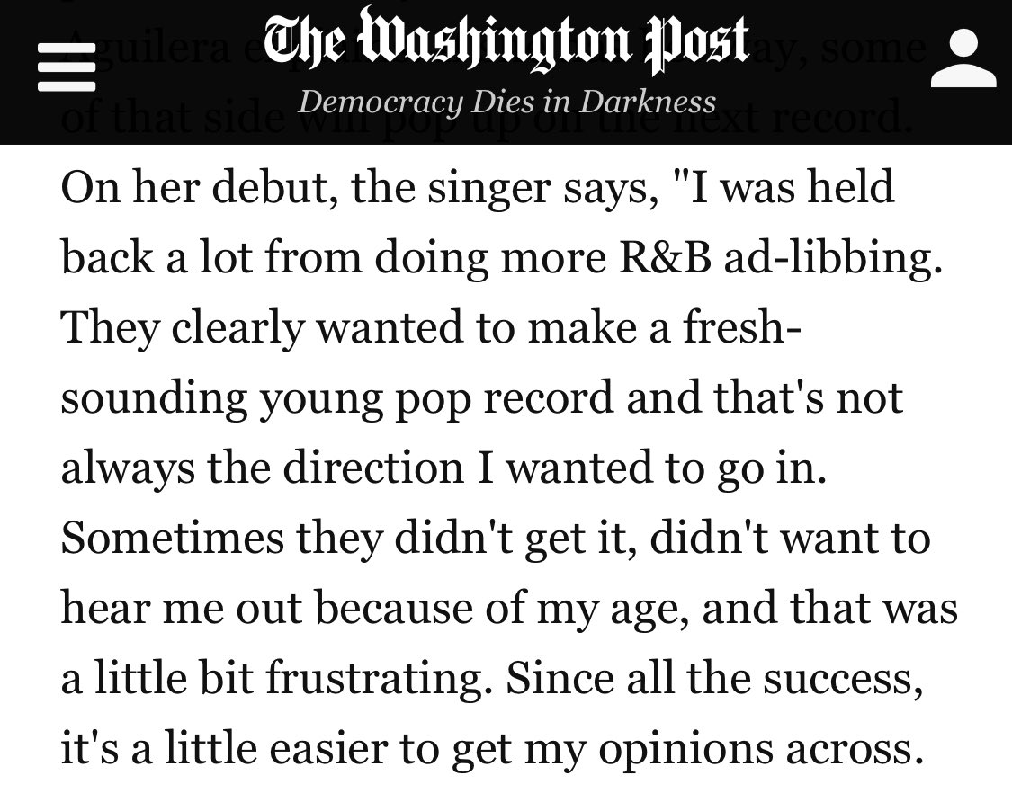 Christina was always stating her position about what kind of artist she was and she wanted to be. the comparisons between Christina and other women who are nothing like her is shallow.