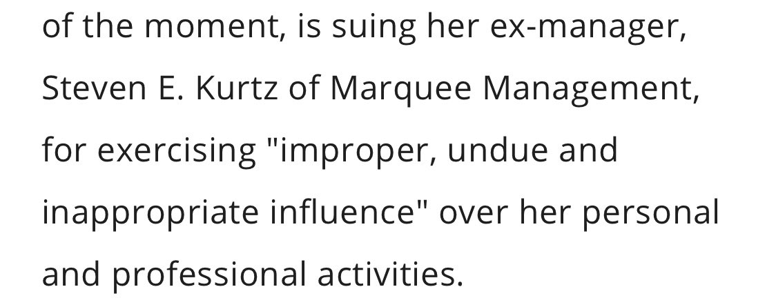 3. What also sets Christina aside from her peers was taking control from her manager Steve Kurtz at the age of 19. Christina sued her manager for taking advantage of her financially and overworking her.