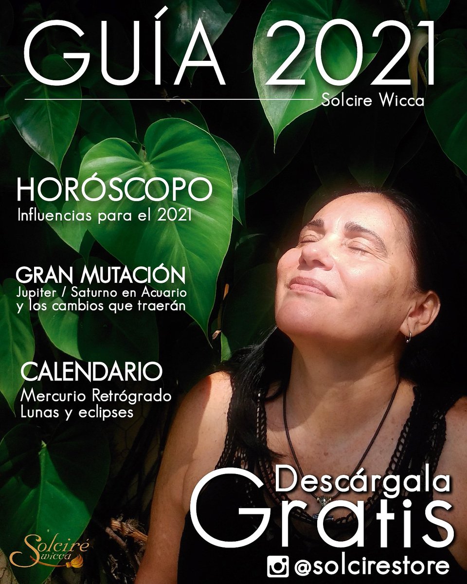 solcire_wicca's tweet photo. En esta #LunaNueva quiero regalarte este trabajo que he realizado con mucho cariño, se trata de la #Guia2021 donde podrás encontrar que le depara a cada signo en este nuevo año.
Sígueme en el Instagram SolcireStore y descárgala gratis en el Link de la Bio
https://t.co/k9I8RlIjCX https://t.co/B9t4gs1Piv