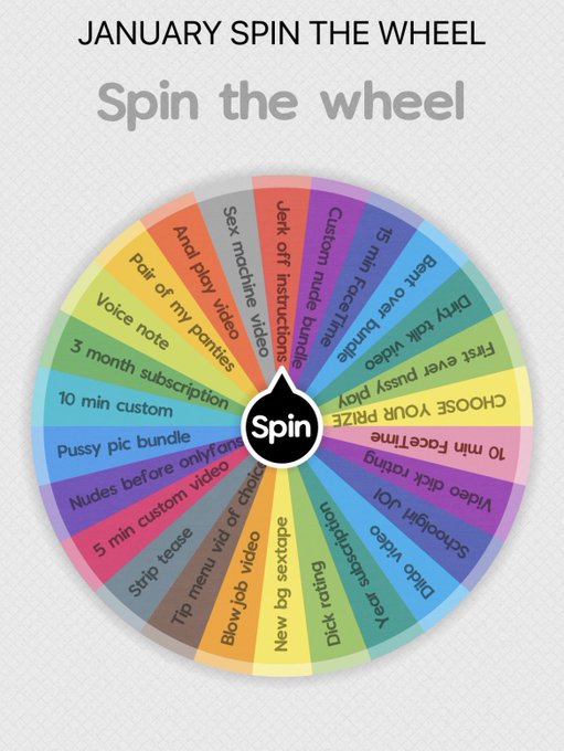 Wanna spin my January onlyfans wheel? Sub link in bio 😈😈 https://t.co/1A4xVQCvKg