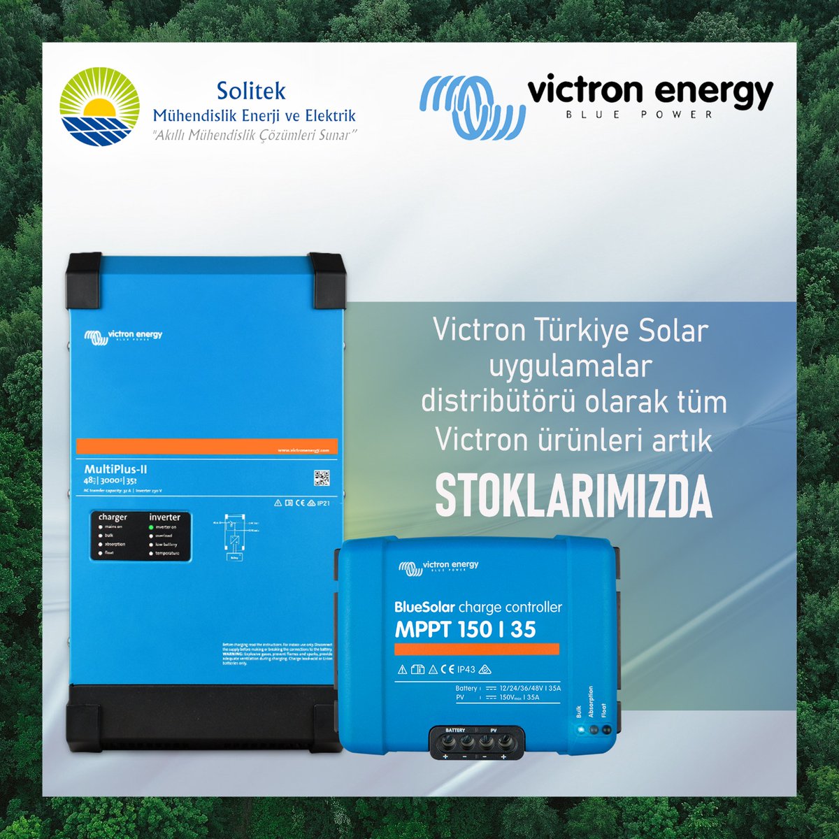 Solitek Engineering &amp; #Victron işbirliğini duyurmaktan mutluluk duyarız. Victron, Solitek Mühendislik'i distribütörleri arasına dahil etti. 
Talepleriniz için: victron@solitek.com.tr  /solitek.com.tr
For your requests: victron@solitek.com.tr /solitek.com.tr 

#Victron #Solitek