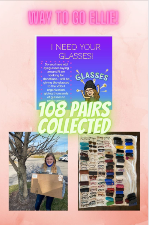 Andover_eCademy's tweet photo. Generation Me students in 6th and 7th grade worked on various Community Service projects this semester. Ellie collected 108 pairs of glasses for VOSH. Way to go Ellie! #andoverecademy   #ecademyeagles #voshinternational https://t.co/apTOoH6j2w