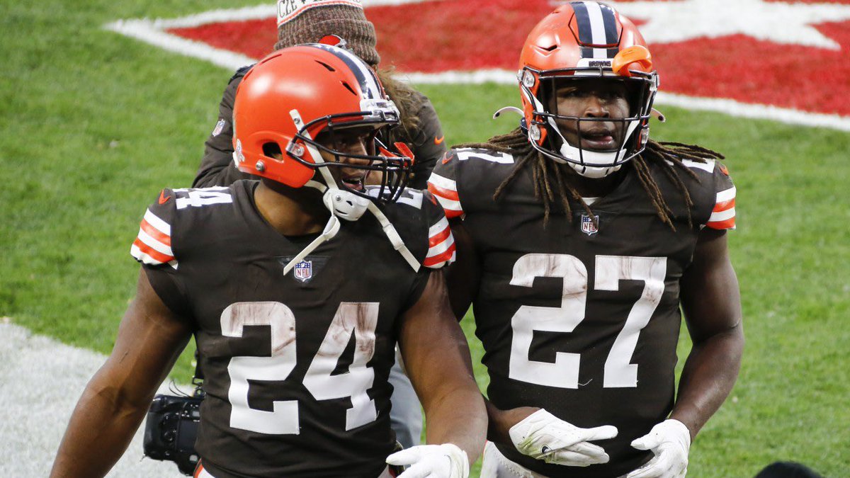 CLE_SPORTS_FANS's tweet photo. Nick Chubb said Kareem Hunt "has talked about this game all year like he knew it was going to happen. ... He's ready for it." https://t.co/rpQReXYngP