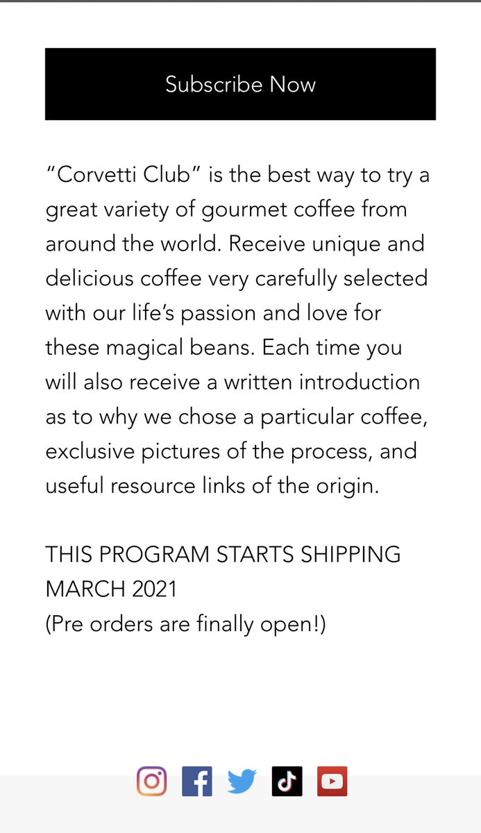CorvettiC's tweet photo. “Corvetti Coffee Club” is the best way to try a great variety of gourmet coffee from around the world! Each month!

(Pre orders are finally open!)

@LAFoodie @LACoffeeFest @amazon https://t.co/YLDRkvSllG