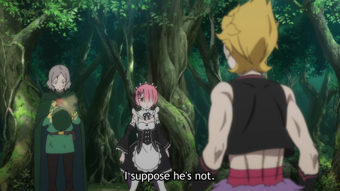 It was cool to see an outside perspective of Subaru (beyond Emilia or Rem's POV).Ram is also seemingly going against Roswaal, following her own agenda, even going as far as to face off against Garf for it. What could be the reason?