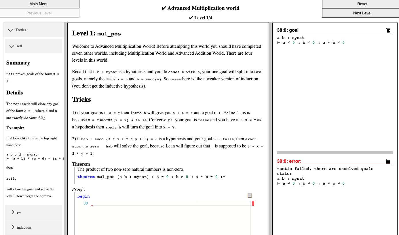 Sean Welleck The Natural Number Game A Friendly Introduction To Interactive Theorem Proving In Lean By Kevin Buzzard Xenaproject Mohammad Pedramfar T Co Ygjw2ijzmd
