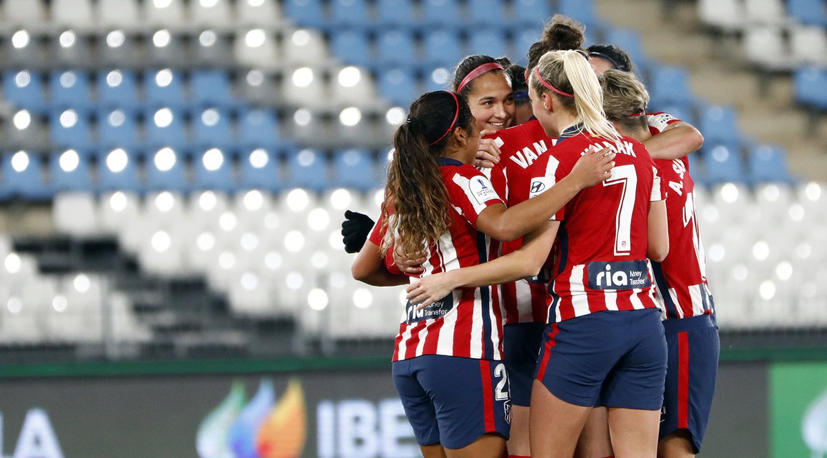 AtletiFemenino's tweet photo. ⏹ ¡Finaaaal! ¡𝐄𝐬𝐭𝐚𝐦𝐨𝐬 𝐞𝐧 𝐥𝐚 𝐟𝐢𝐧𝐚𝐥 𝐝𝐞 𝐥𝐚 #SupercopaFemenina❗❕❗ 
👏 ¡Grande, equipo! 👏 

🔴⚪#AúpaAtleti https://t.co/BmvjhB4hna