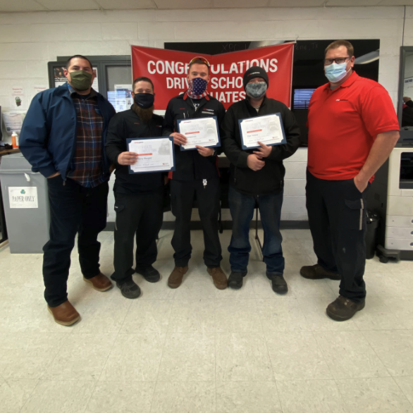 LifeatXPO's tweet photo. After 12 weeks of training, three new drivers just graduated from our driver training program, joining the team out in Texas. Welcome to the fold, Garrett Irvin, Dan Timms and Jeremy Morgan!

To discover more #DriverSchool opportunities, visit: https://t.co/eGRM5grn6g https://t.co/0e34POqLzX
