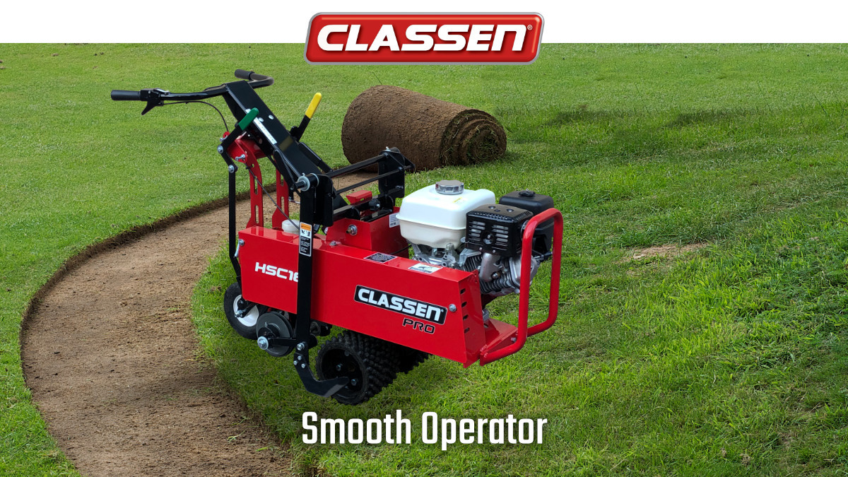 Smoother sod cutting. Classen PRO Hydro Drive Sod Cutter with NEW modified cam design means less vibration than ever! Great financing deals. #smoothsodcutting #makethebeds  #classensodcutters  #classenturfcare
ow.ly/5bD950D1l74