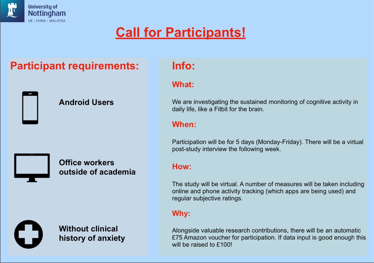 SerenaMidha's tweet photo. ! Participants wanted ! Help us to understand mental workload from a life perspective! If you meet the requirements below and are interested in the study DM me for more info 😀 https://t.co/8r1aD7AxWs