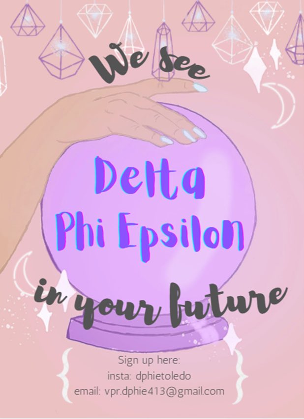 Looking to Go Greek this spring? Delta Phi Epsilon is holding informal recruitment!! Fill out the google form to meet with a sister! 🦄💛