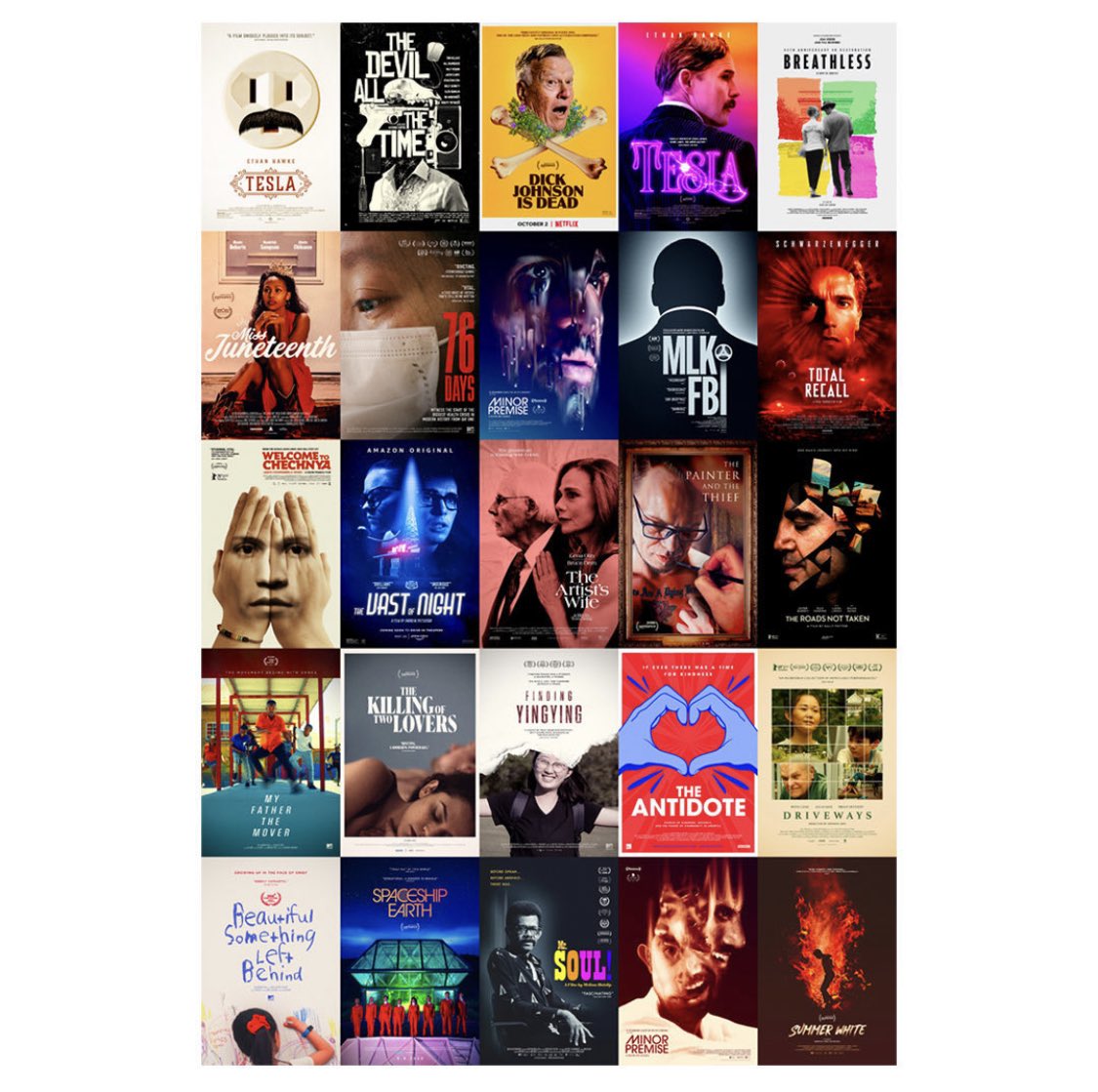 jumpcutnyc's tweet photo. When 2020 comes to mind there are so many words to pair with such a year. Amongst them all, grateful. 

Grateful to continue to work on projects and stories that mirror our realities. These are our poster designs of 2020 ✨ https://t.co/0JSNuyRff3