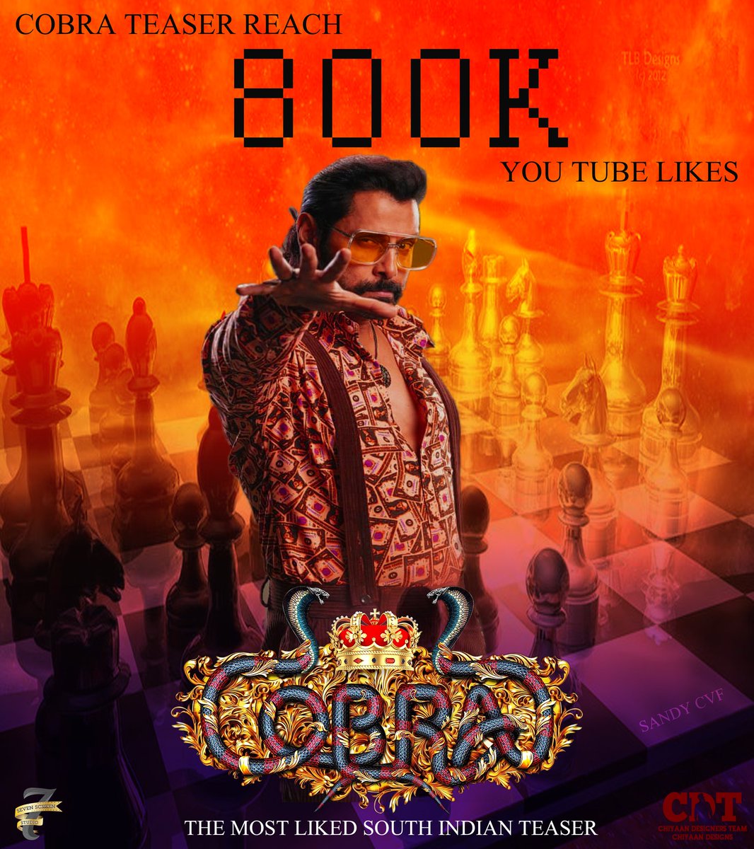 Make it Huge ChiyaanBloods.! 💥 Nearing 1M Likes ❤️ Who is Cobra ? He is a Mathematician or Scientist Watch and get the answer 👇🏻 youtu.be/8ScCLfGGOPY #ChiyaanVikram #CobraTeaser @AjayGnanamuthu @7screenstudio @arrahman @dop_harish @SrinidhiShetty7 @IrfanPathan @SandyCVF