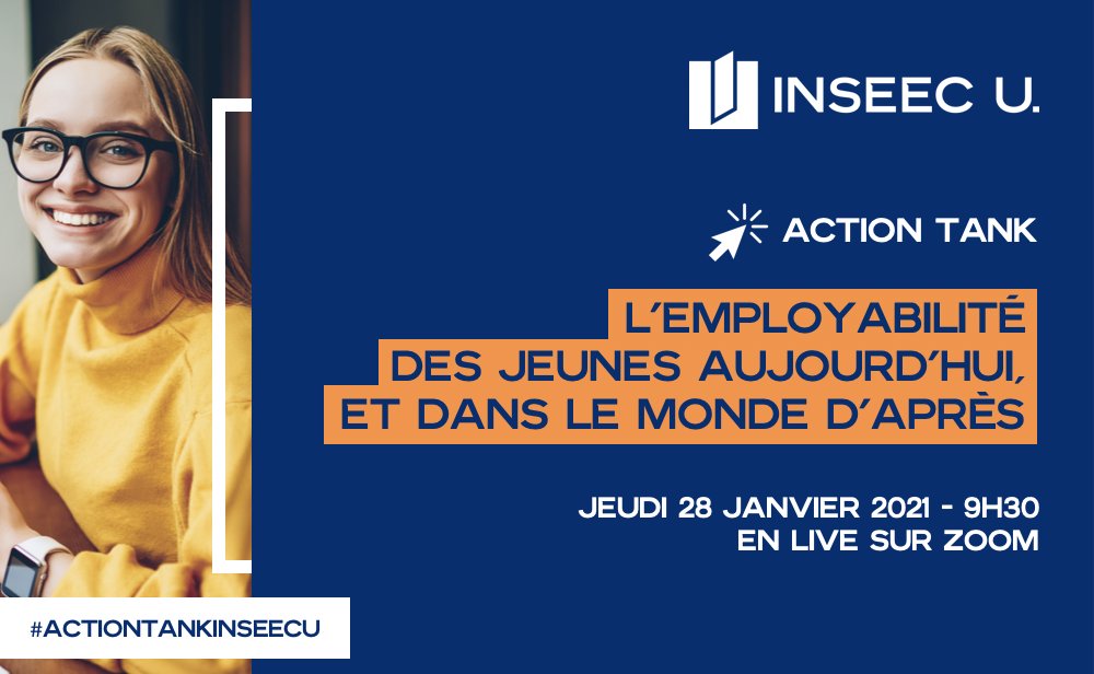 supdepub's tweet photo. [#ActionTankInseecU ✅ Vous êtes étudiant, parent ou recruteur ? RDV le 28 janvier pour une matinée de réflexions et d’actions autour de l’#employabilité des jeunes dans un monde post-#COVID.
Inscription : https://t.co/y1s6X9pIzE 
#etudiant #enseignement #emploi #job #alternance https://t.co/hl6gP5cV3a