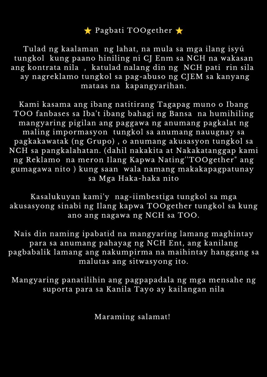 TOO_Philippines's tweet photo. ⚠️ ANUNSYO ⚠️
ika - 14 ng Enero 2021 

#TOO #티오오 https://t.co/vFNZBiR2X1