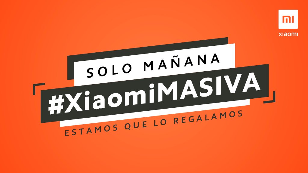 XiaomiEspana's tweet photo. MAÑANA vamos a REGALAR productos en la jornada #XiaomiMASIVA.
Desvelaremos varios productos y para conseguirlo, tendréis que hacer RT y comentarlo con #XiaomiMASIVA para desbloquearlos GRATIS y entrar en el sorteo. 
¿Estáis listos #MiFans? https://t.co/9rJL2kfZQd