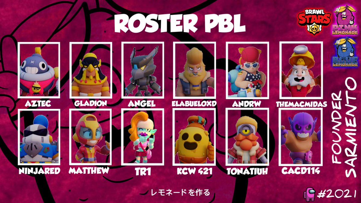 PinkLemonadeBS's tweet image. Presentando Al Roster #2021 🍋