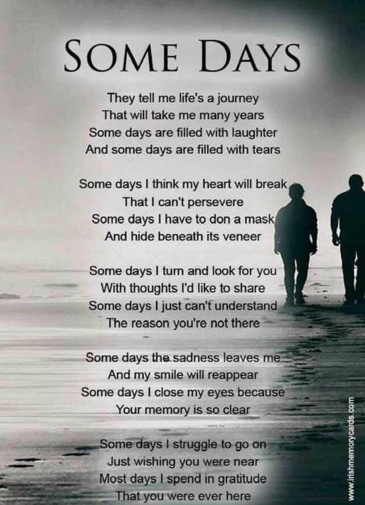 Grief can change hour by hour, day by day 🧡’Some days’