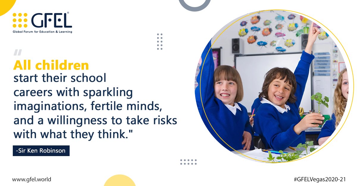 gfelworld's tweet photo. Education is a predominant factor and GFEL values it. To know more, visit https://t.co/MvH9ugY0dQ
#Education #Learning #Edtech #EducationalQuote #School #Career #Children #Quote #WednesdayWisdom #SirKenRobinson #GFEL #GFELConference https://t.co/gcxpt5LJRC