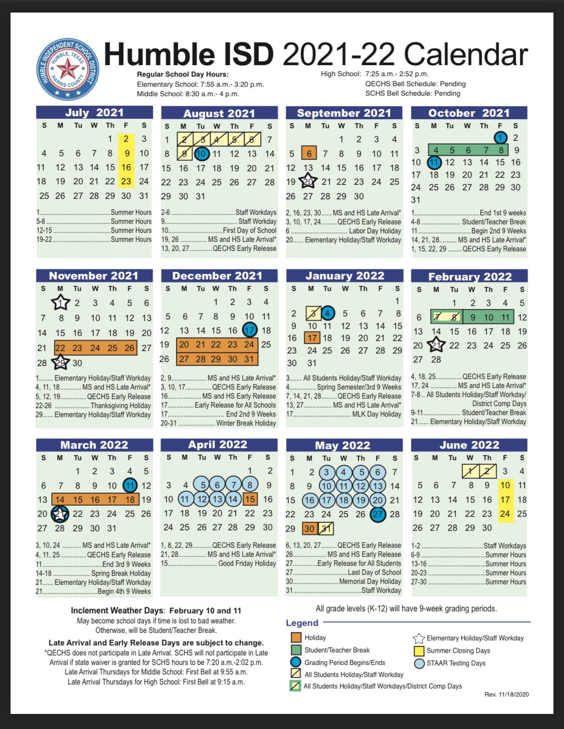 Humble Isd Parents On Twitter: "At Last Night's Board Meeting, The 2021-2022 Calendar Was Approved. Https://T.co/H290Vjnsn6 Https://T.co/Of112Uek8H" / Twitter