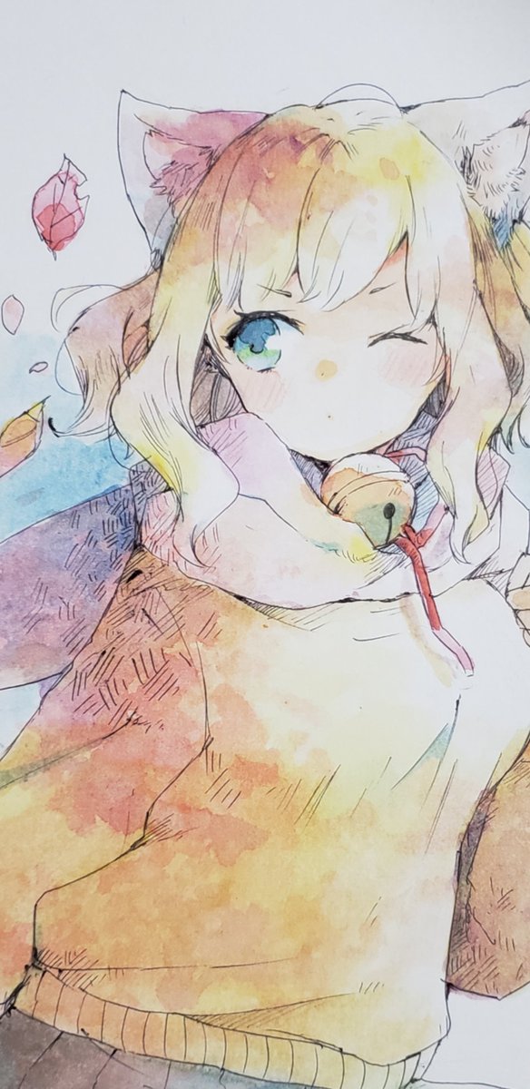 「木枯らし猫娘

水彩色紙のやーつー? 」|ミト🐻2/16羊姫4巻発売のイラスト