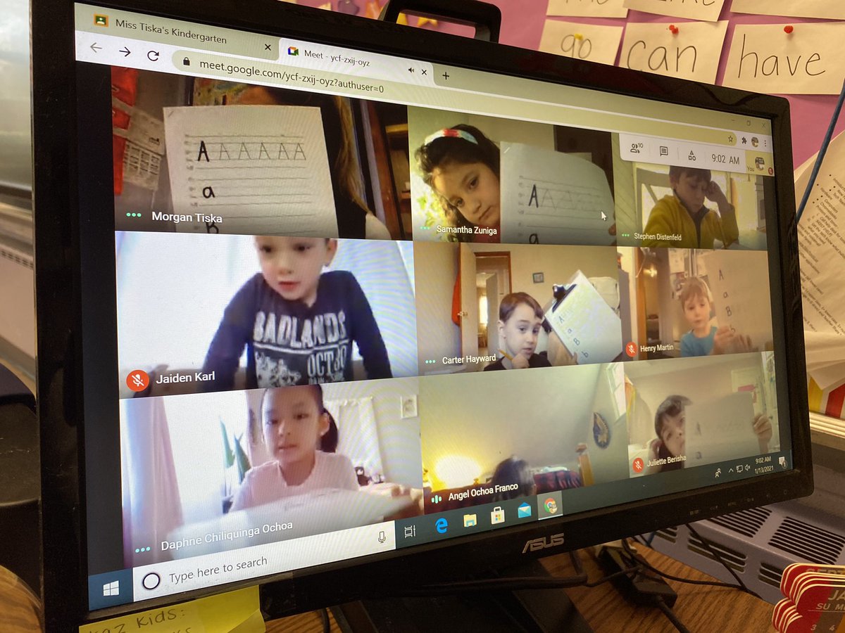 misstiskaa's tweet photo. Continuing our everyday routine on remote learning today with our Morning Message and practicing our uppercase A’s 🤩 @HamptonBaysES #WeAreHb #HbStrong https://t.co/LPnWIVV0rF