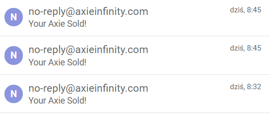 Wojtek_Ant's tweet photo. My favorite kind of emails. And now you know that it is gonna be a good day @AxieInfinity $AXS https://t.co/rPeROTR0uB