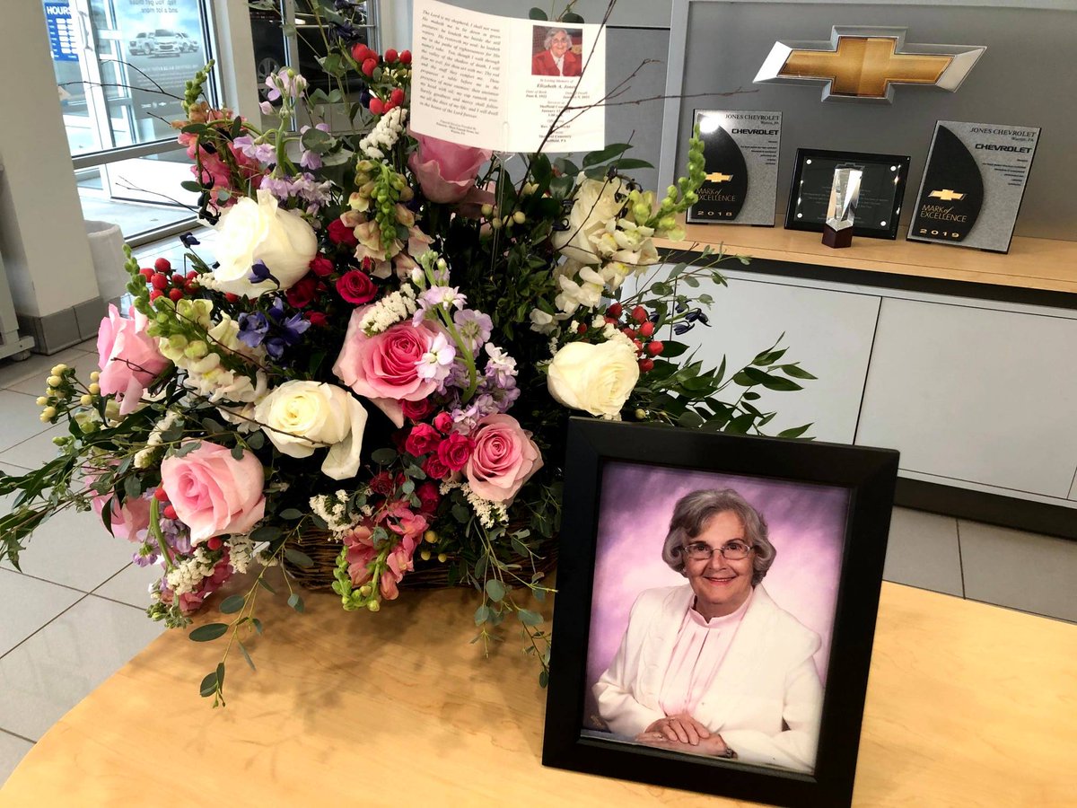 It's with great sadness and heavy hearts that we announce the passing of the matriarch of Jones Chevrolet, Elizabeth "Betty" Jones. While her presence will surely be missed, the legacy she leaves will be everlasting. Rest easy, Betty - you've earned it!
