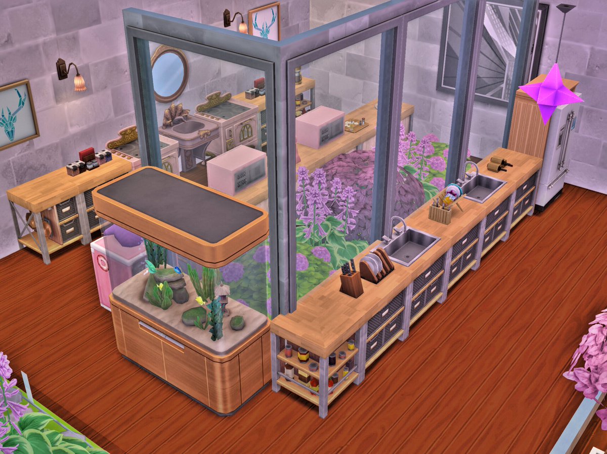 thePuebl0's tweet photo. This is T, my simself and this is her Aries kitchen.
Aries are confident, dynamic and a little adventurous. Though many think of pink as a child-like colour, she knows that’s strong and bold. 🌸
#TSMZodiacChallenge
#SMCentral
#TheSimsNation
#SimsMobileReddit
#TheSimsMobile https://t.co/arUC7BKKLW