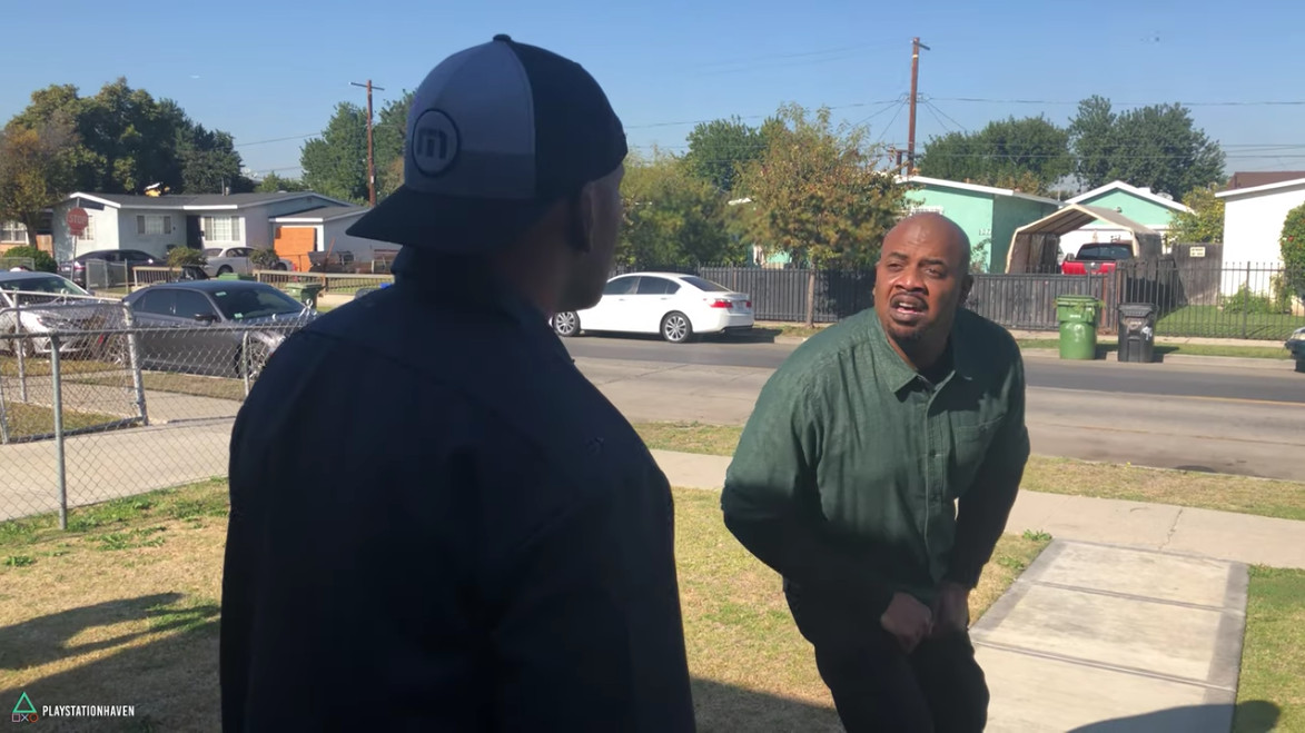 Polygon's tweet photo. GTA 5’s ‘Lamar roasts Franklin’ meme goes IRL with original actors https://t.co/5z69KWbmku https://t.co/CuO1vtxPLF